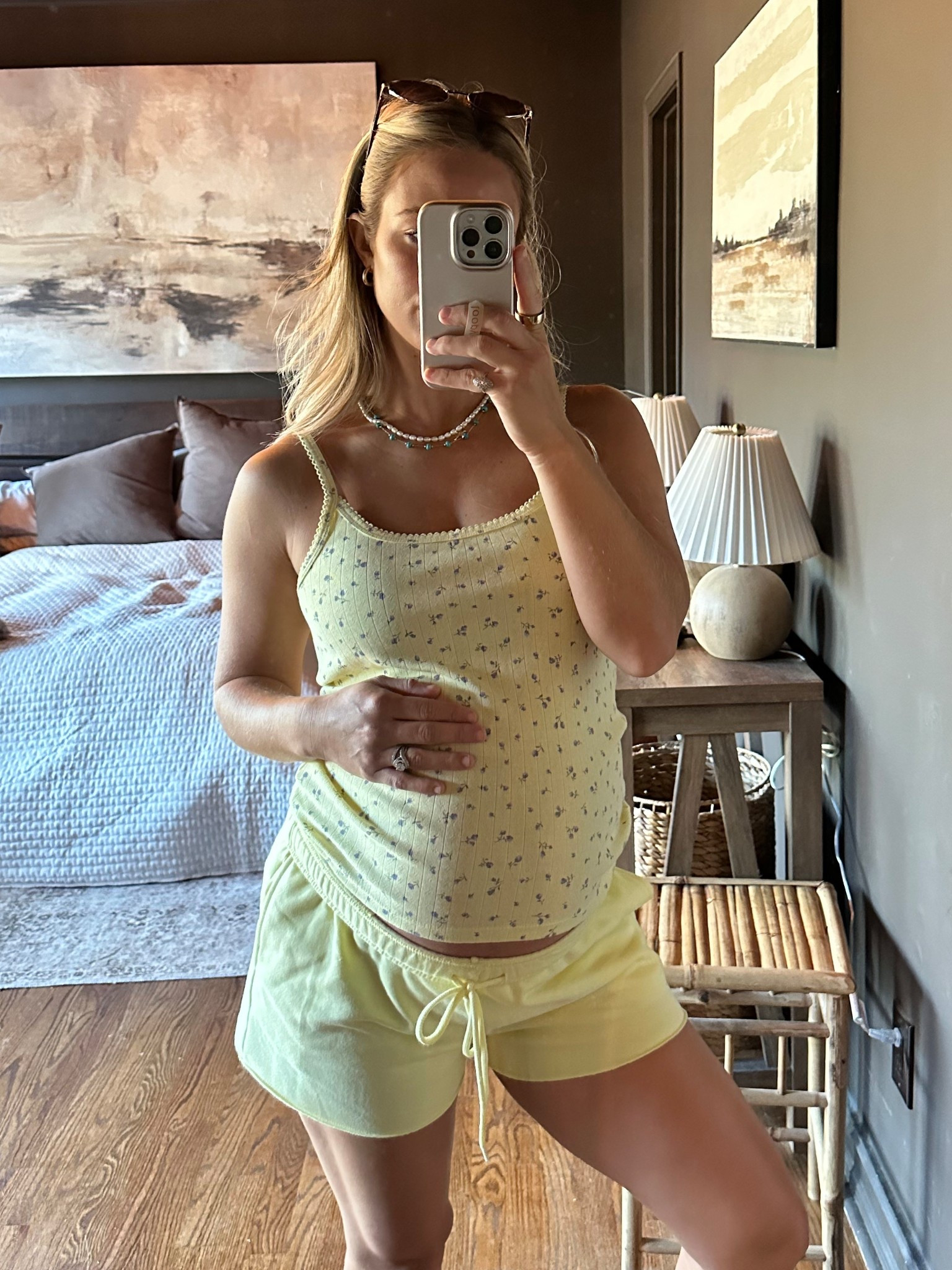 OOTD 28 weeks pregnant!  Wearing a large in the $4 tank and medium in the shorts! 

#LTKmomlife #LTKootd #LTKBump