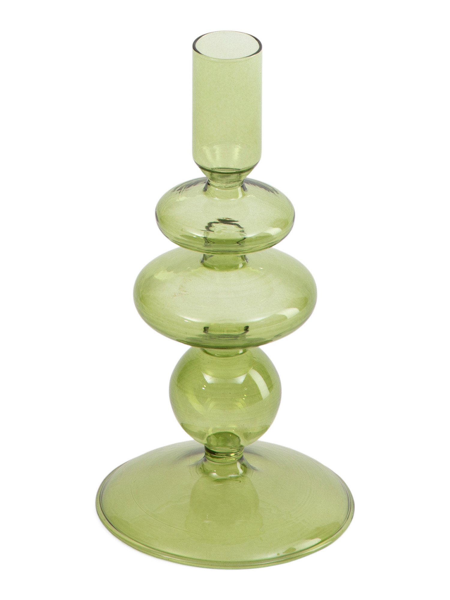 7in Glass Vintage Taper Candle Holder | TJ Maxx