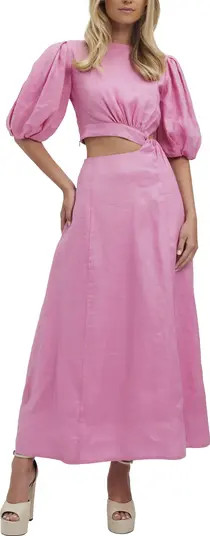 Impala Puff Sleeve Cutout Maxi Dress | Nordstrom