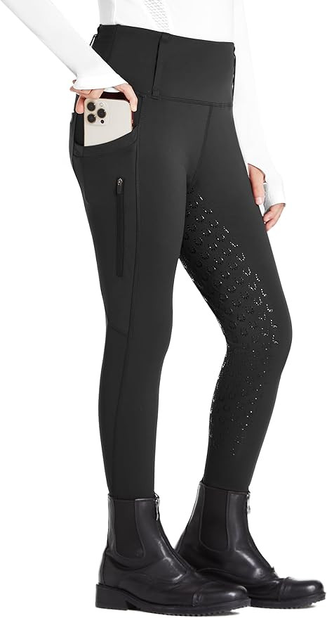 FitsT4 Sports Girls Riding Pants Full Seat High Waist Kids Equestrian Breeches Horse Schooling Ti... | Amazon (US)