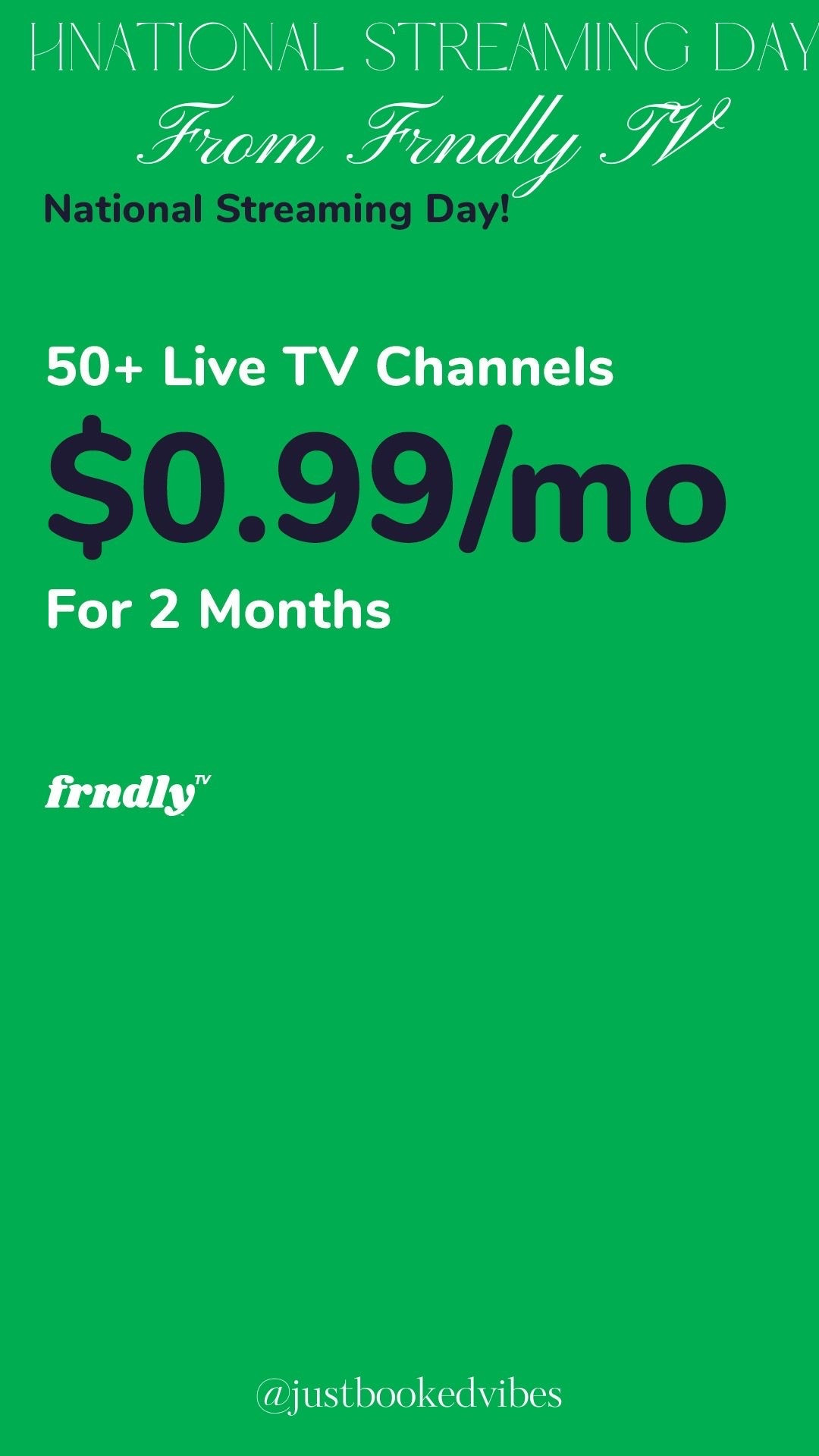 Celebrate National Streaming Day with limited-time deals from Frndly TV through May 25 — including Premium Monthly for just $0.99/month for the first 2 months or Premium Annual for $99/year ($8.25/month equivalent). 

Both plans include unlimited DVR, 9-month DVR storage, HD video quality, 4 simultaneous streams, plus live TV & on-demand content!

#LTKdayinmylife #LTKselfcare #LTKSaleAlert