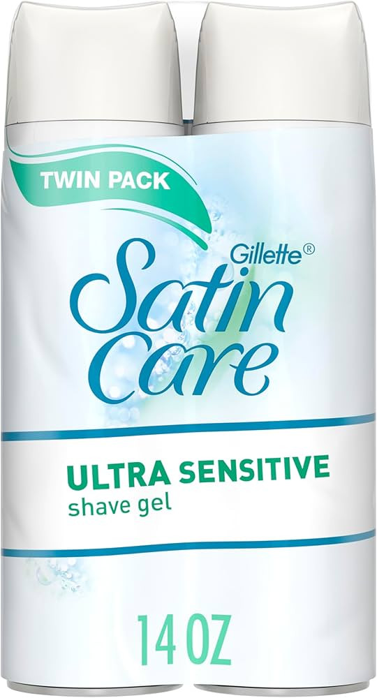 Gillette Venus Satin Care Ultra Sensitive Shave Gel for Women, Pack of 2, 7oz Each, Frangrance Fr... | Amazon (US)