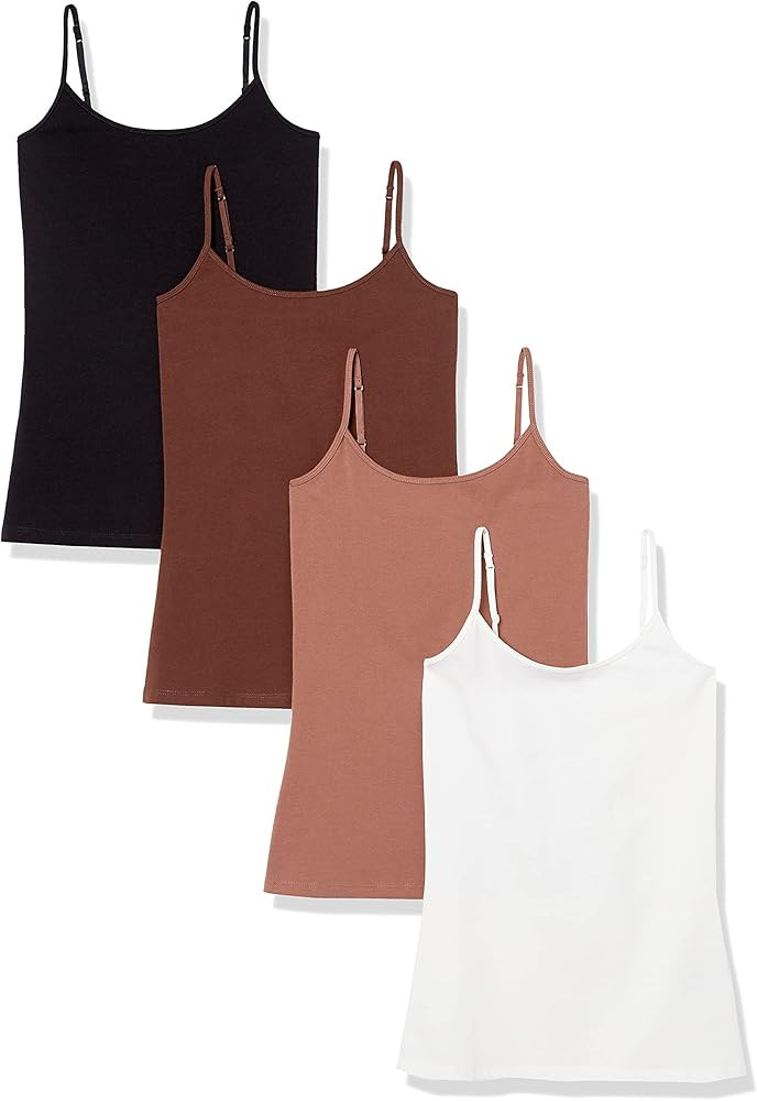 Amazon Essentials Women's Slim-Fit Camisole, Pack of 4 | Amazon (US)