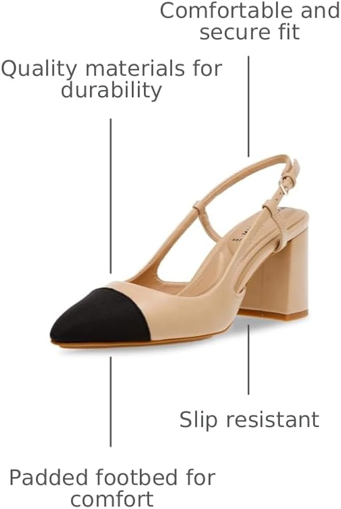 Anne Klein Women's Brooklyn Pointed Toe Slingback Heels | Amazon (US)