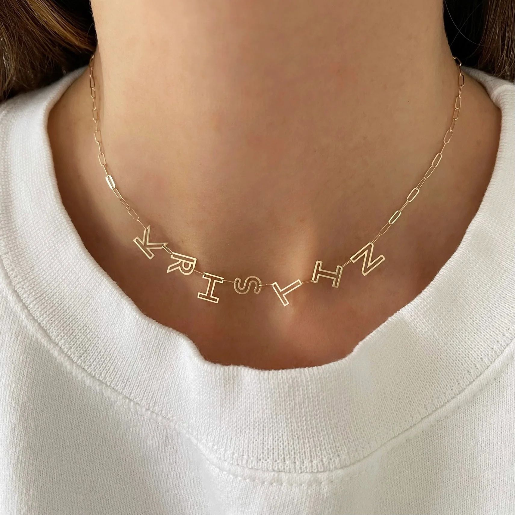 Chain Letter Necklace | K Kane Jewelry | K Kane (US)