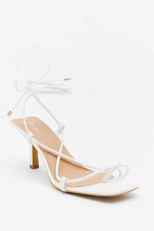 Strappy Lace Up Kitten Heels | Nasty Gal (US)