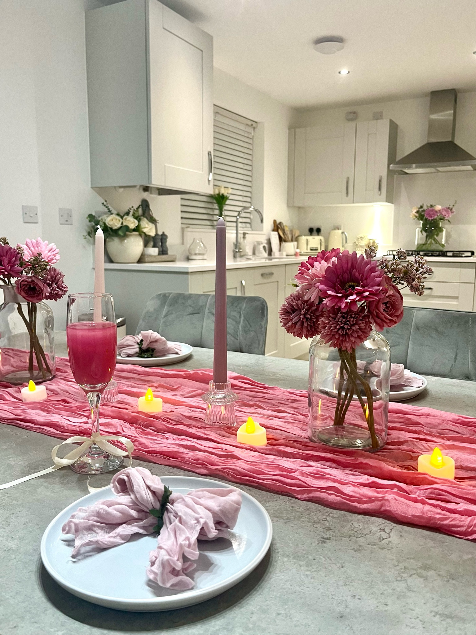 Valentine’s Day, galentines party decor, pink table decor, girls night in, dinner party decor, dining table styling 

#LTKhome #LTKuk #LTKdatenight