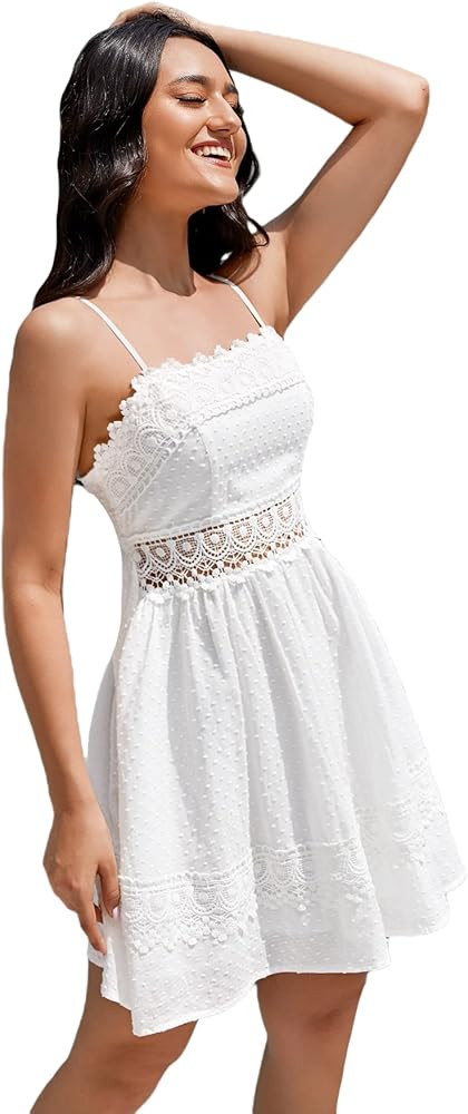 Floerns Women's Twist Front Cut Out Sleeveless Knot Back Boho Cami Dress | Amazon (US)