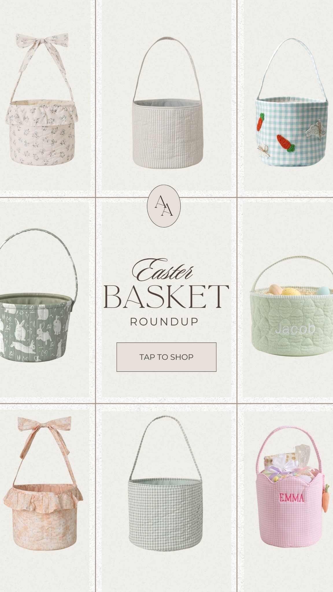Easter Basket roundup- lots of sweet fabric ones too & some that can be personalized!

#LTKKids #LTKspring #LTKSeasonal