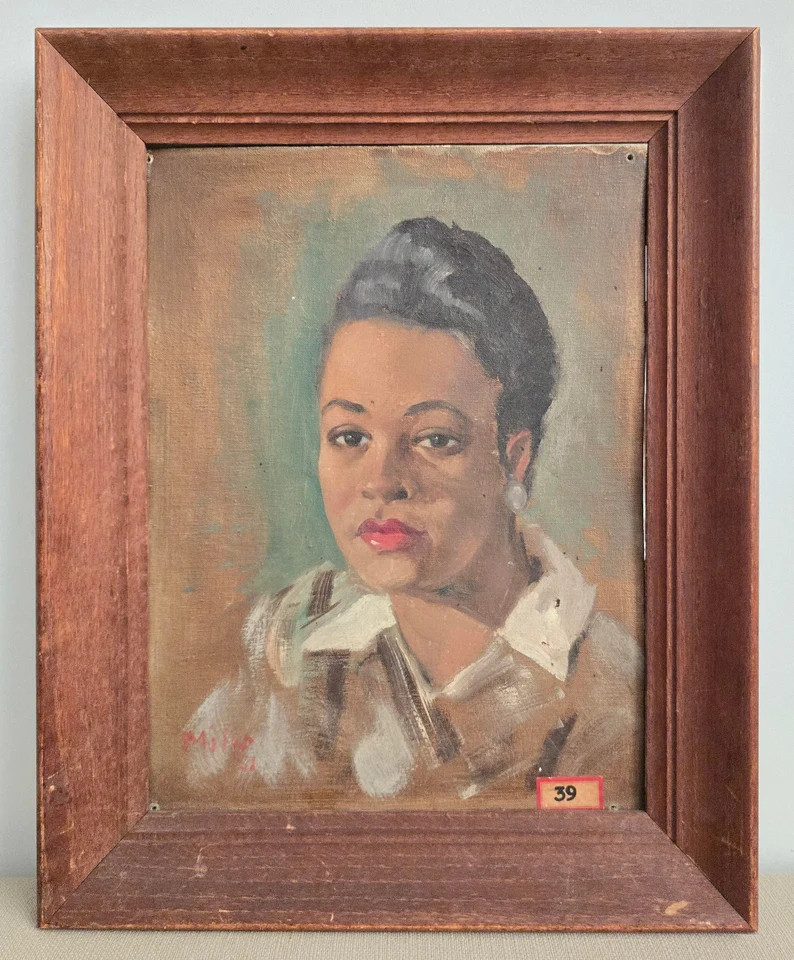Vintage 1951 Signed Portrait Painting by Stanley Mills - Etsy | Etsy (US)