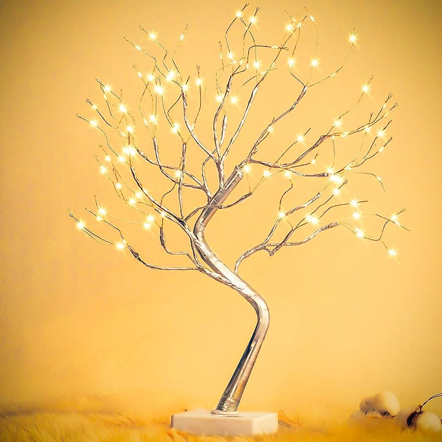 PEIDUO Tabletop Bonsai Tree Light,108 LED Tree Lamp for Room Decor,Fairy Light Tree with 9 Modes ... | Amazon (US)