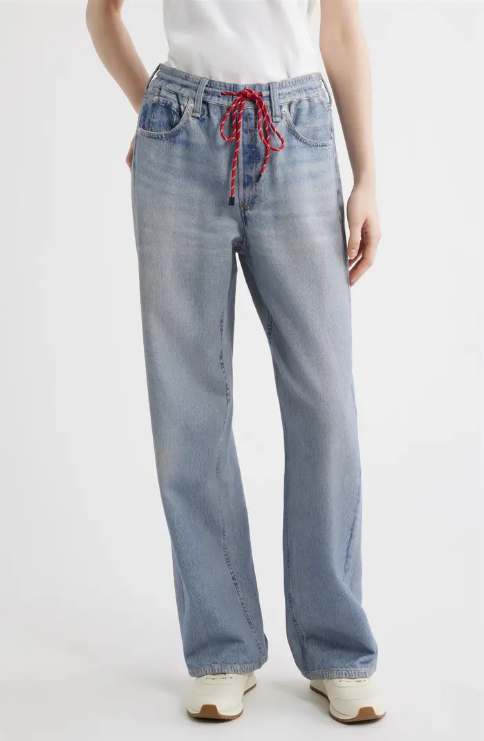 rb Miramar Pull-On Wide Leg Cotton Terry Sweatpant Jeans | Nordstrom