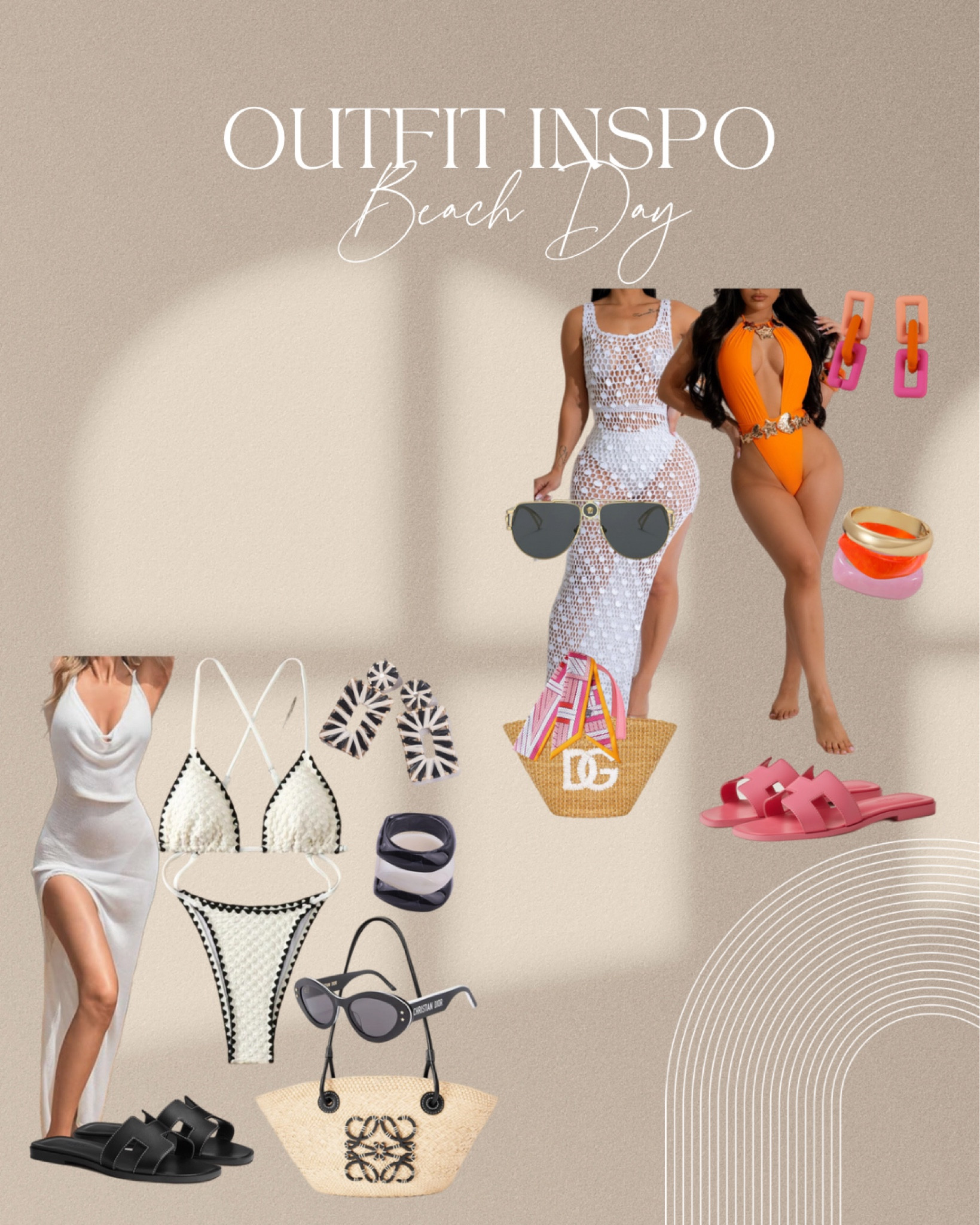 Summer is here! Some more inspo for you girlies! The top coverup and bikini are from Diva Boutique 🧡

As always, dupes below! 🫶🏼

#LTKStyleTip #LTKSwim