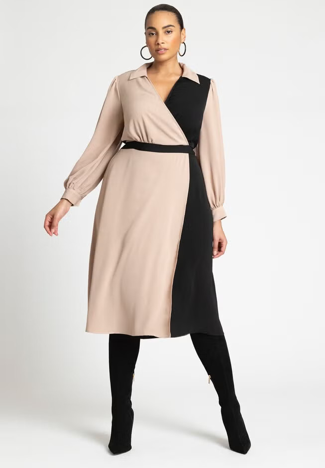Colorblocked Work Dress | Eloquii