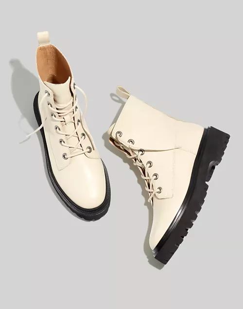 The Rayna Lace-Up Boot in Leather | Madewell