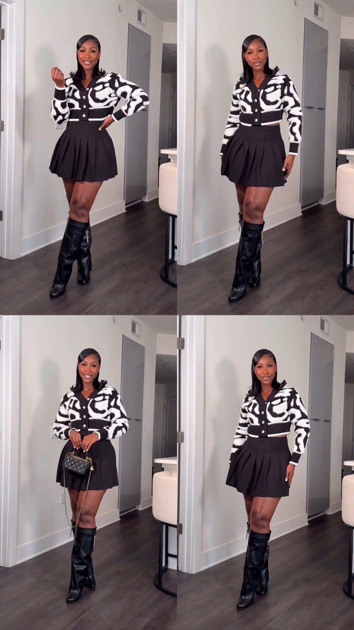 Not this cardigan coming in and changing the whole vibe 🖤 Cute, comfy, and giving effortless. Throw it on with a little skirt and boots and now you stepping 💁🏽‍♀️✨ #cardigan

#LTKSeasonal #LTKSaleAlert