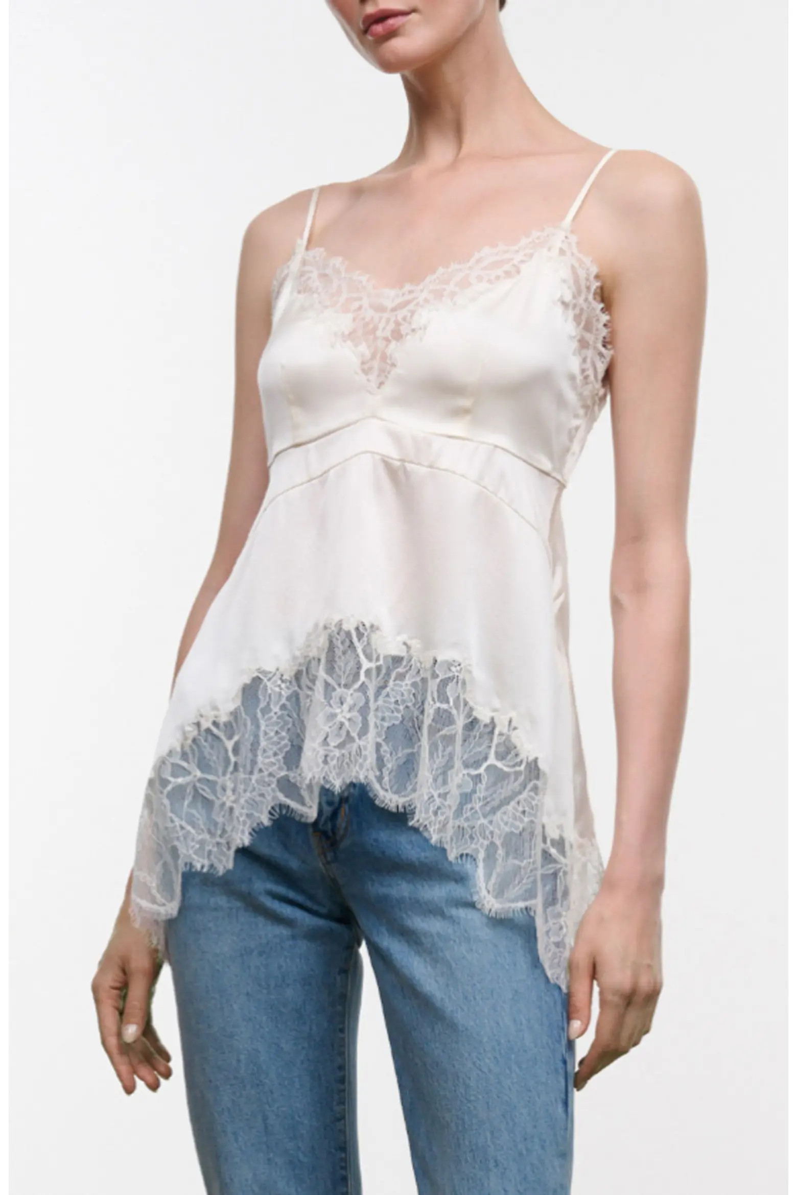 STAUD Lina Silk Lace Camisole (Women) | Nordstrom | Nordstrom