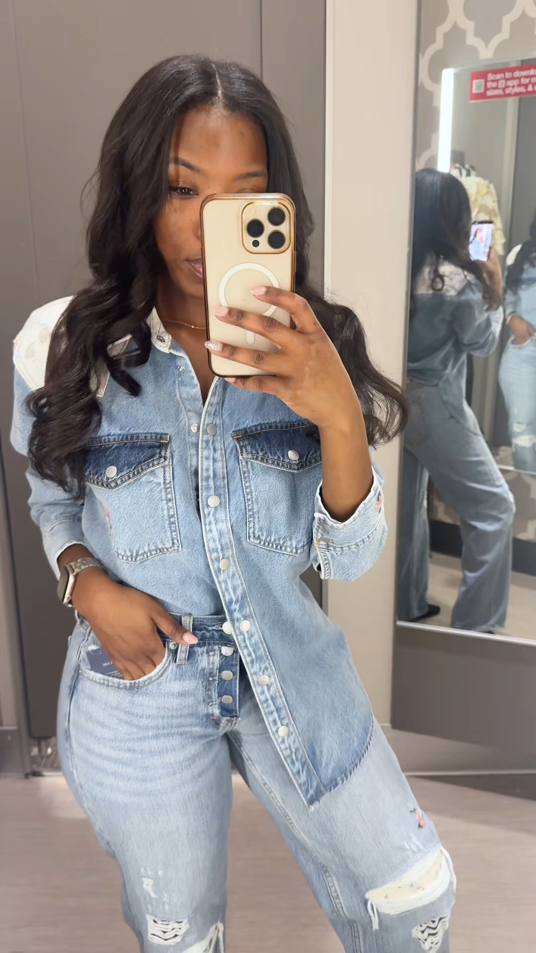 Denim on Denim for the spring fashion win please. 

#LTKootd #LTKSpringSale #LTKgrwm