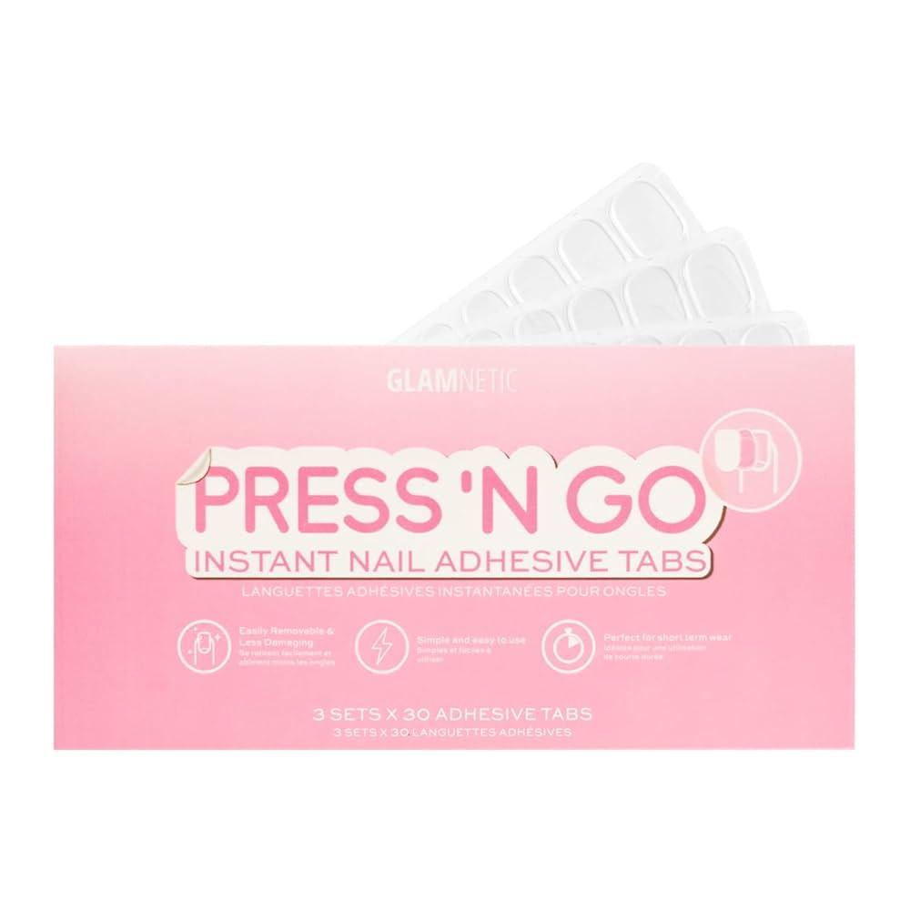 Glamnetic Press 'n Go Instant Nail Adhesive Tabs | Short Term Wear, Easily Removable & Less Damag... | Amazon (US)