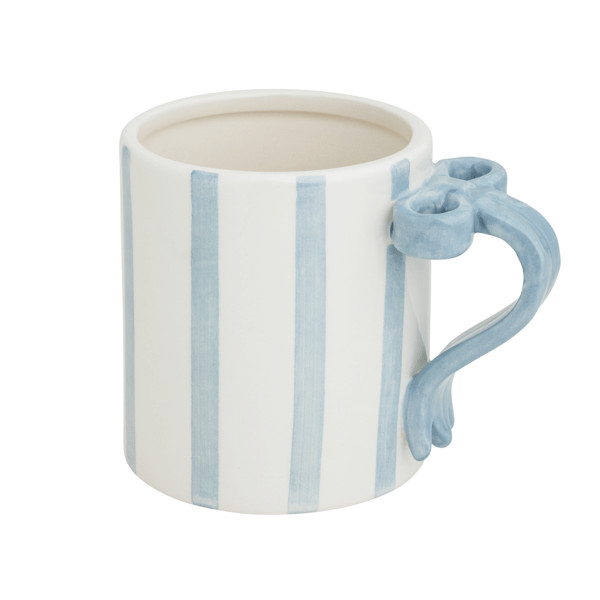 Striped Bow Handle Mug | Mud Pie
