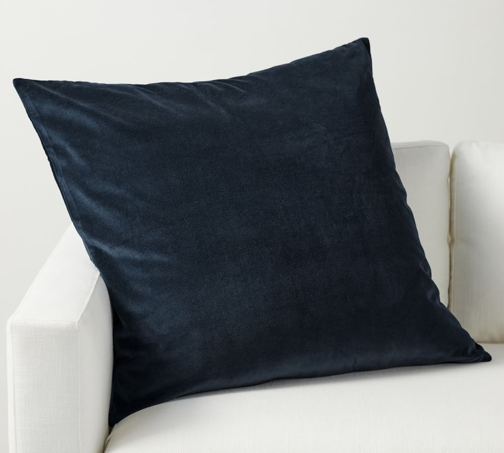 Everywhere Velvet Nap Pillow Cover, 30" x 30", Navy | Pottery Barn (US)