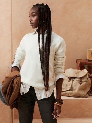 Everyday Lofty Crew-Neck Sweater | Banana Republic Factory