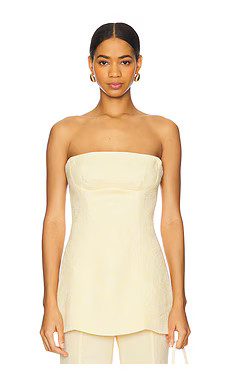 Sabina Musayev Claro Top in Pastel Yellow from Revolve.com | Revolve Clothing (Global)