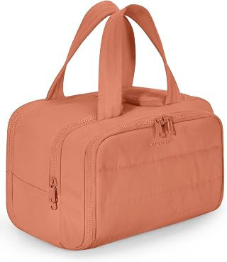 BAGSMART Travel Toiletry Bag, Crush Toiletry Bag for Women, Wide-open Puffy Toiletry Bags for Tra... | Amazon (US)