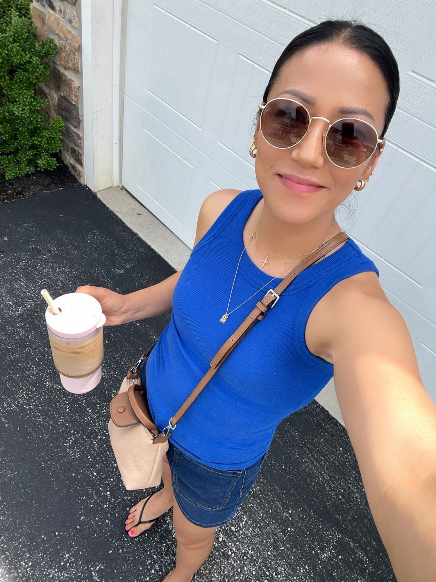 Size small tank
Size medium shorts
Sandals are true to size


#LTKSaleAlert #LTKOver40 #LTKFindsUnder50