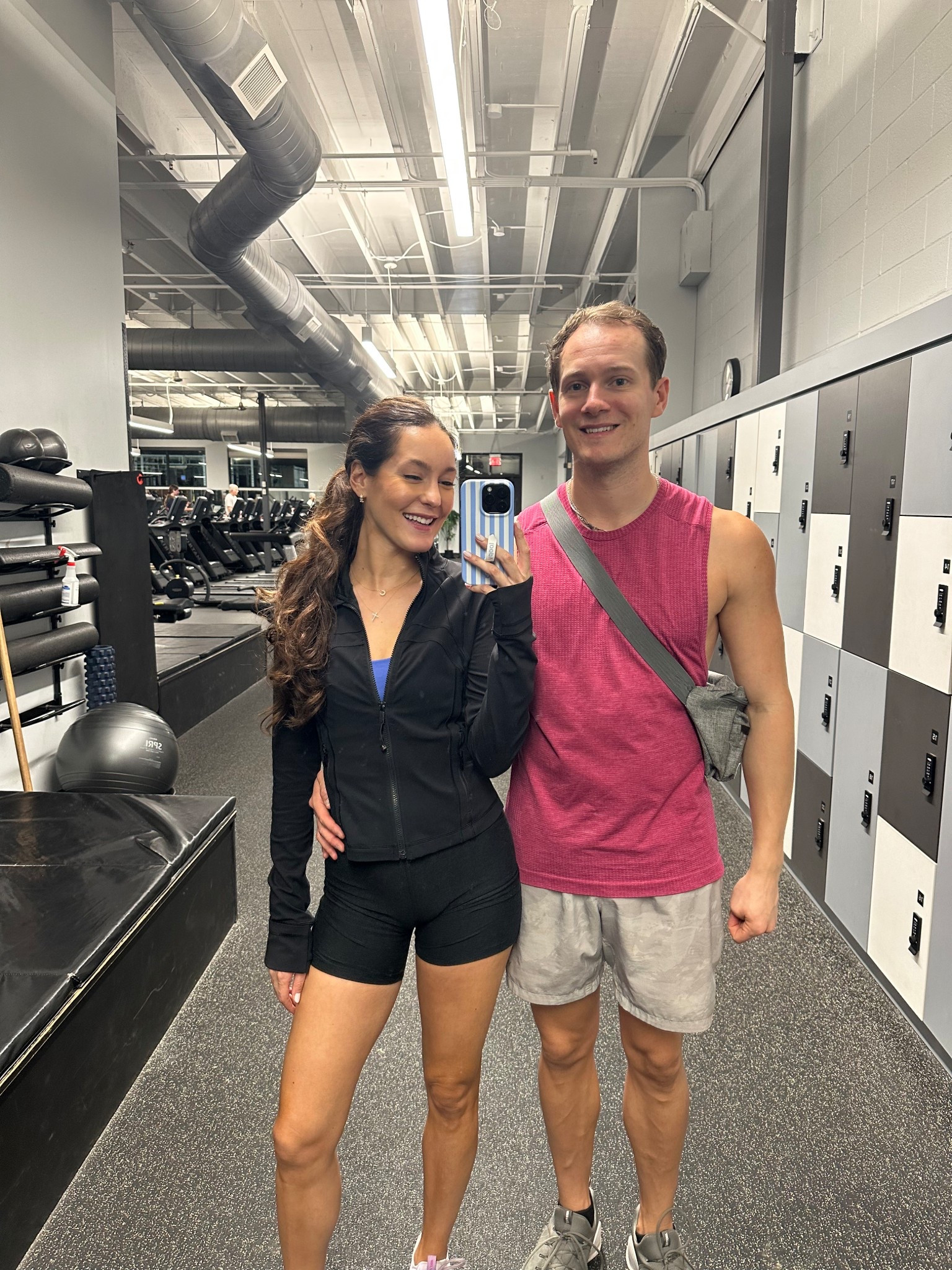 Gym wear, workout look, 

Lululemon define nulu jacket (size 8 for me)
Beyond Yoga shorts (size M for me)
Gimme Beauty hair ties 

Lululemon metal vent tech tank (Sam is wearing a M)

#LTKActive #LTKMens