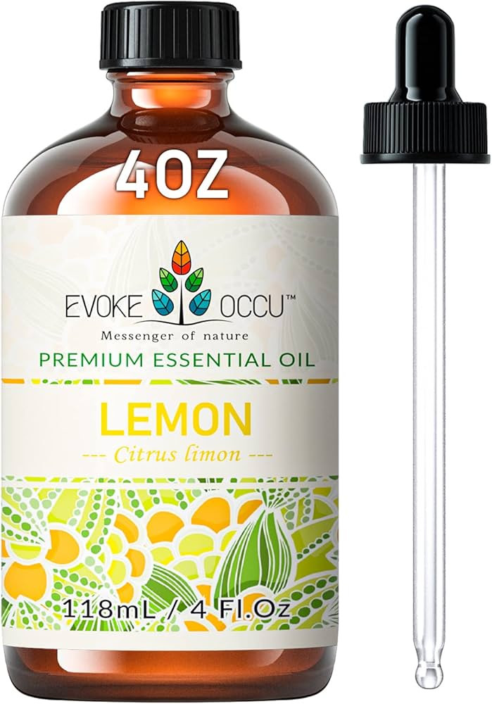 EVOKE OCCU Lemon Essential Oil 4 Oz, Pure Lemon Oil for Home Diffuser Massage House Cleansing- 4 ... | Amazon (US)
