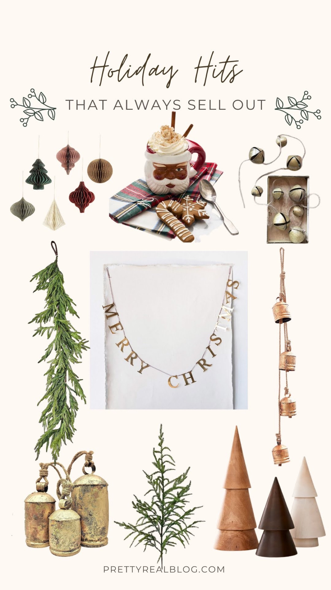 Christian decor that always sells out! A floral real touch garland, Norfolk pine garland dupe, black Santa mug, accordion ornaments, brass bell garland, brass merry Christmas garland 

#LTKhome #LTKSeasonal #LTKHoliday