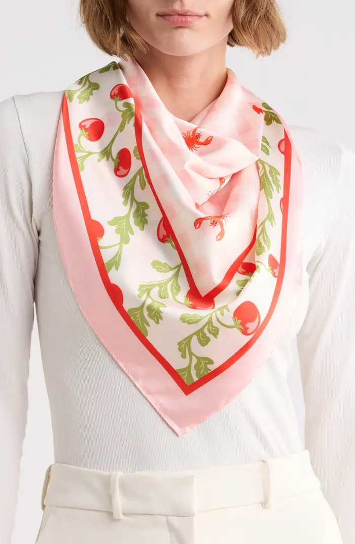 Steve Madden Tomato & Lobster Print Square Scarf | Nordstromrack | Nordstrom Rack