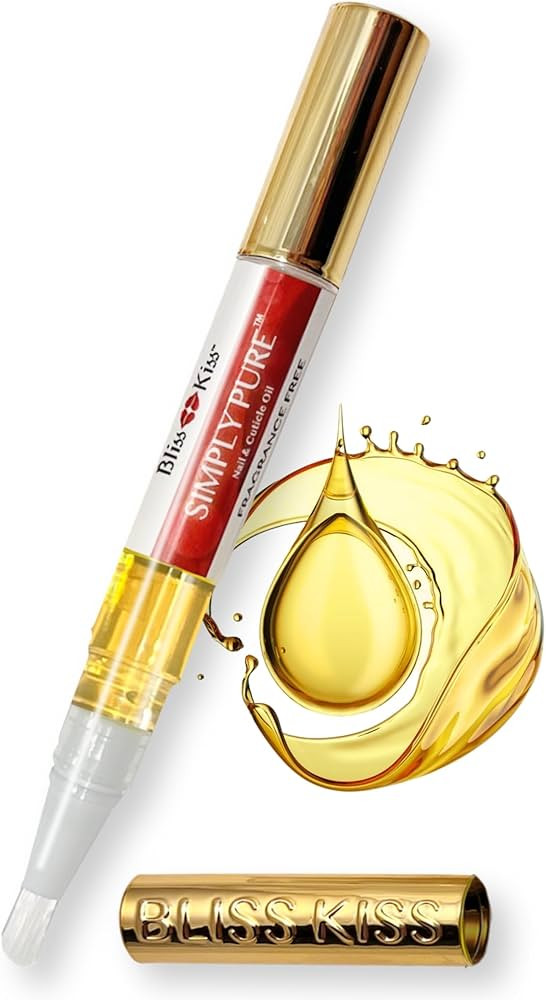 Bliss Kiss | 1 Fragrance Free | Nail Oil Cuticle Pen w/Vitamin E & Jojoba⏤Nail Strengthener Nai... | Amazon (US)