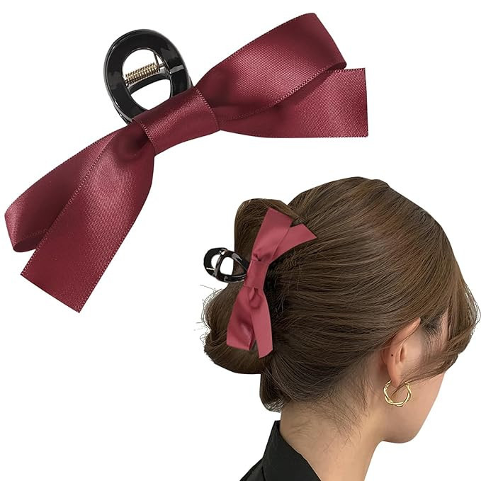 Bow Hair Claw Clip for Women Girls,Bow-knot Hair Claw Clips Barrettes for Thick Thin Hair,Big Bow... | Amazon (US)