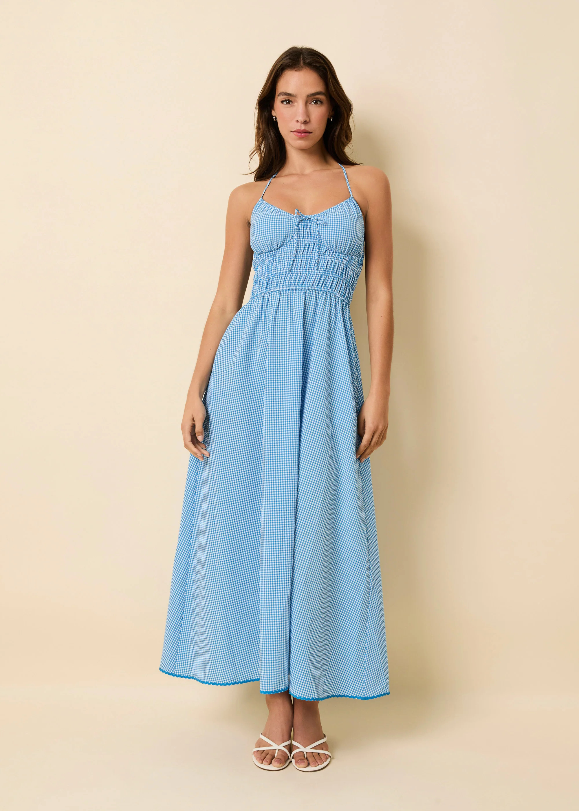 Lolita Dress Cosmic Blue Gingham | Solid & Striped