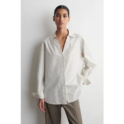 Open-Collar Cotton-Poplin Shirt | Nordstrom