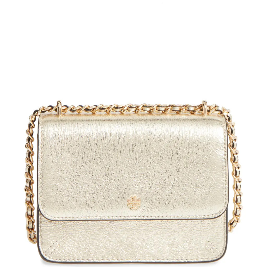 Tory Burch Metallic Leather Shoulder Bag in Gold at Nordstrom | Nordstrom