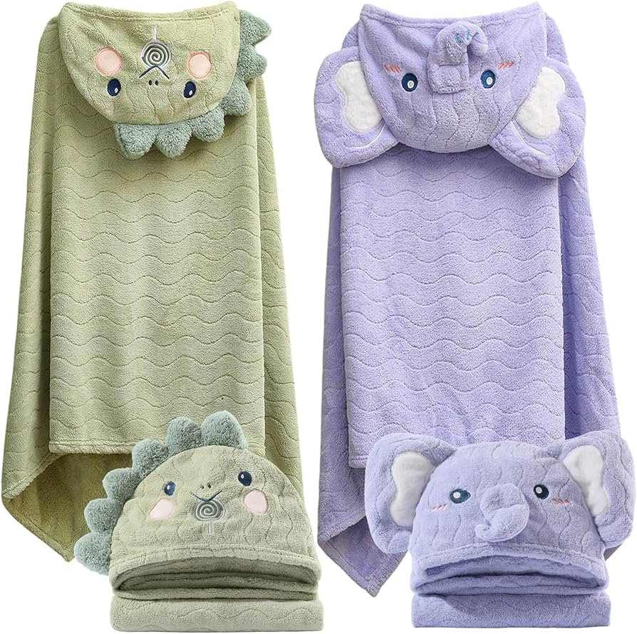 Toddler Hooded Bath Towel 27.5"X55" Unisex Baby Bath Towels Ultra Absorbent Soft Boys Girls Bath ... | Amazon (US)