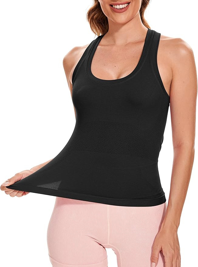 MathCat Workout Tank Tops for Women Sleeveless Gym Tops Seamless Racerback Athletic Yoga Shirts | Amazon (US)