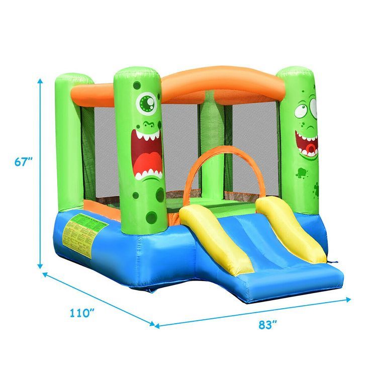 Costway Inflatable Bounce House Jumper Castle Kids Playhouse w/ Basketball Hoop & Slide | Target