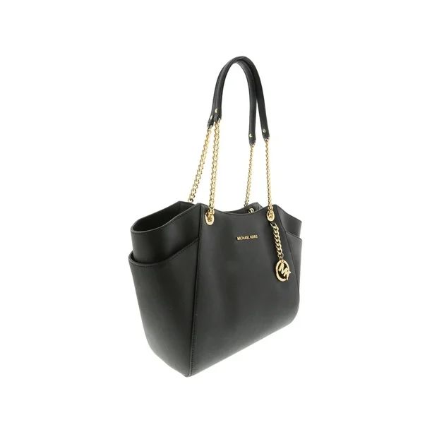 Michael Kors Jet Set Travel Large Chain Shoulder Tote - Black | Walmart (US)