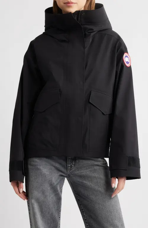 Canada Goose Tofino Hooded Rain Jacket in Black at Nordstrom, Size Small | Nordstrom