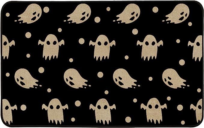 Baccessor Halloween Funny Ghost Doormat Rug Indoor Outdoor, Trick or Treat Fall Front Black Door ... | Amazon (US)