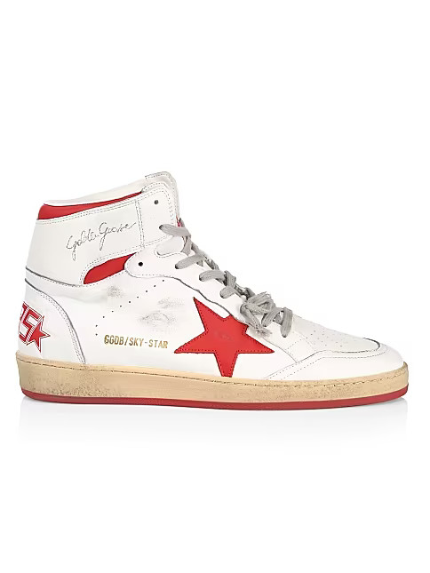 Sky Star Leather High-Top Sneakers | Saks Fifth Avenue