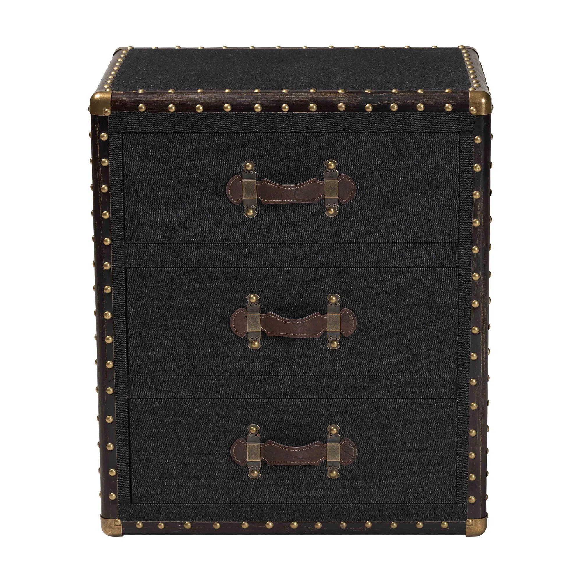 Trent Austin Design® Zachery Baxton Studio Mallison Vintage Canvas 3-Drawer End Table & Reviews ... | Wayfair North America