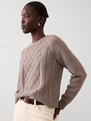Perfectly Soft Cable Sweater | Banana Republic Factory