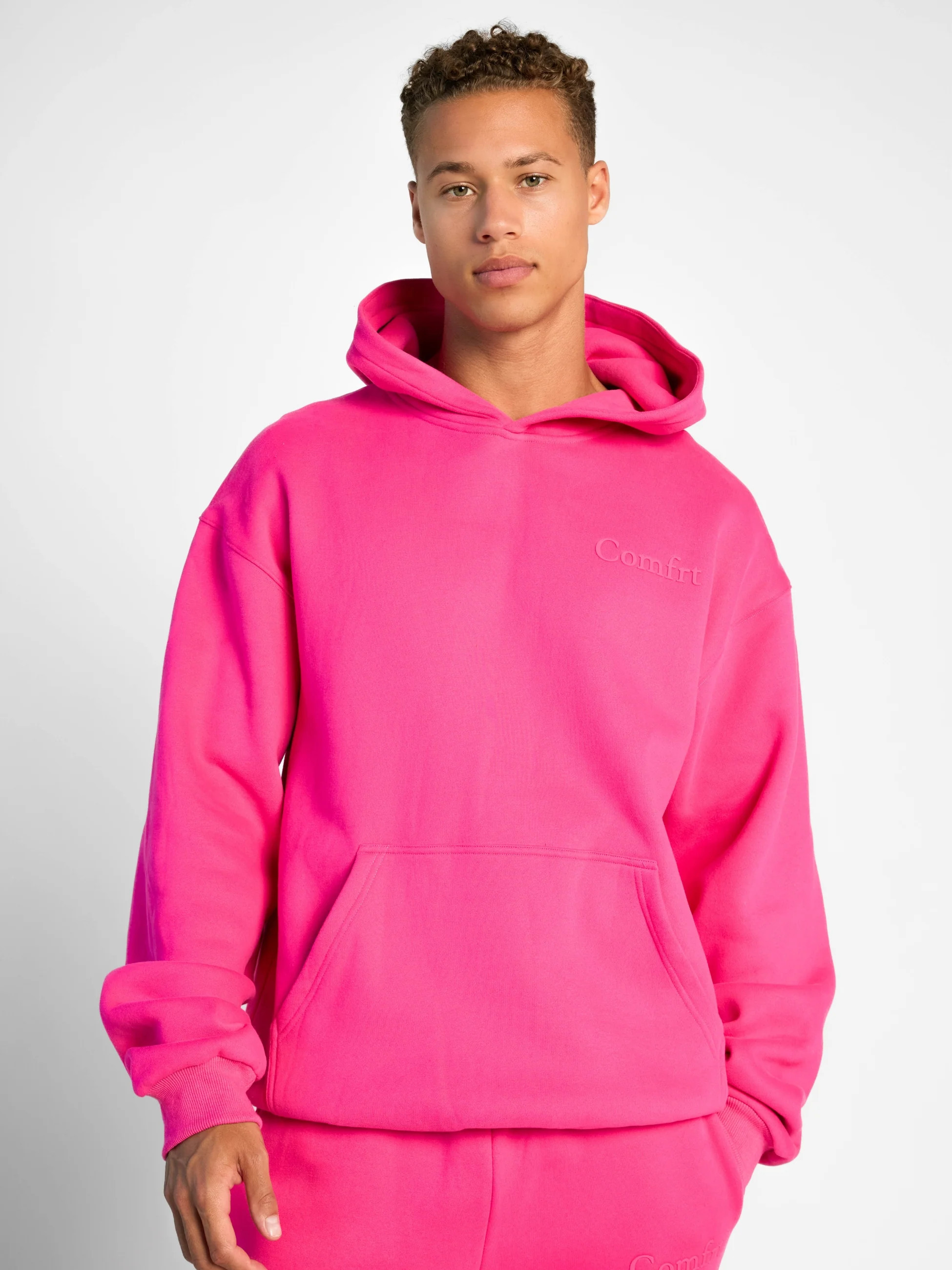 Comfrt Minimalist Hoodie | Hot Pink | Oversized | M | Medium | Comfrt