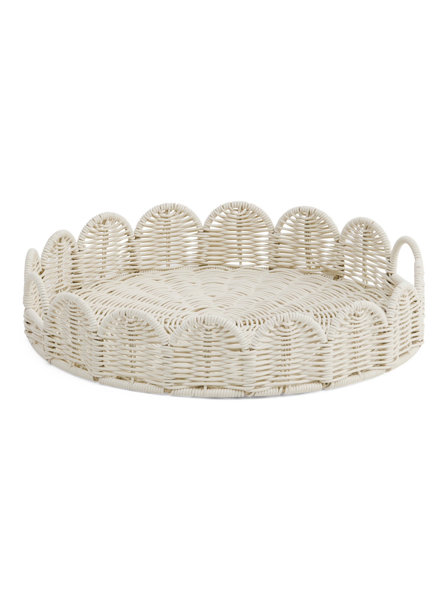 Large Round Scalloped Tray | TJ Maxx