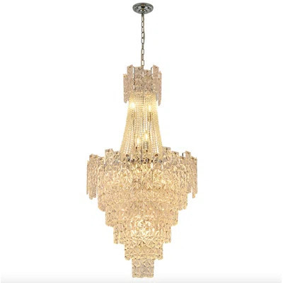 Crystal Tiered Dimmable Chandelier | Perigold
